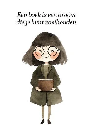 Booklovers postkaart Een boek is een droom