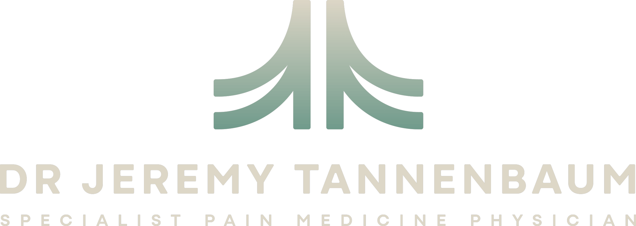 Logo for Dr. Jeremy Tannenbaum, a specialist in pain medicine and physical therapy, featuring a stylized tree or feather design above the name.