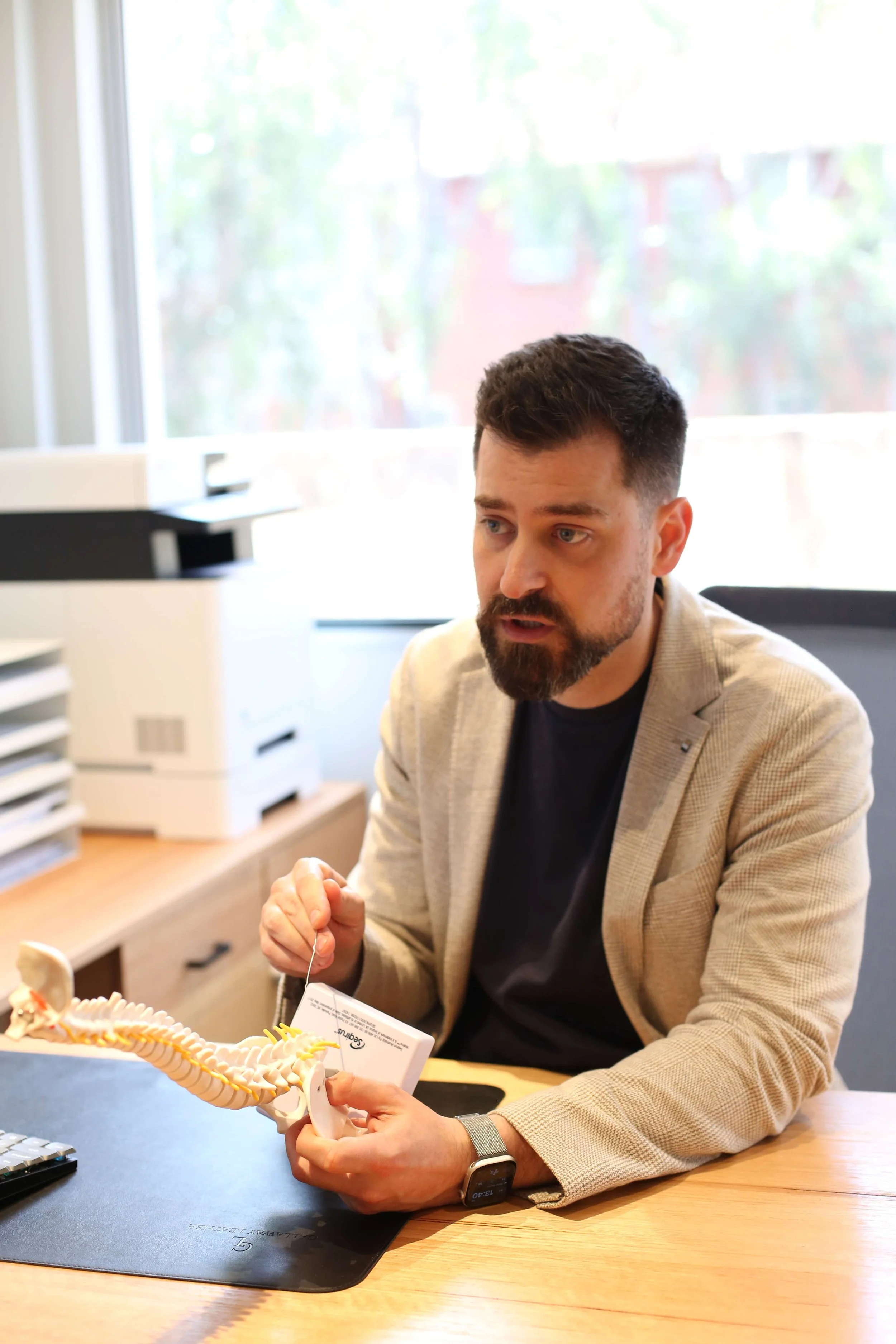 Dr Jeremy Tannenbaum, specialist pain medicine physician and psychiatrist in Perth, Western Australia, pictured in his office.