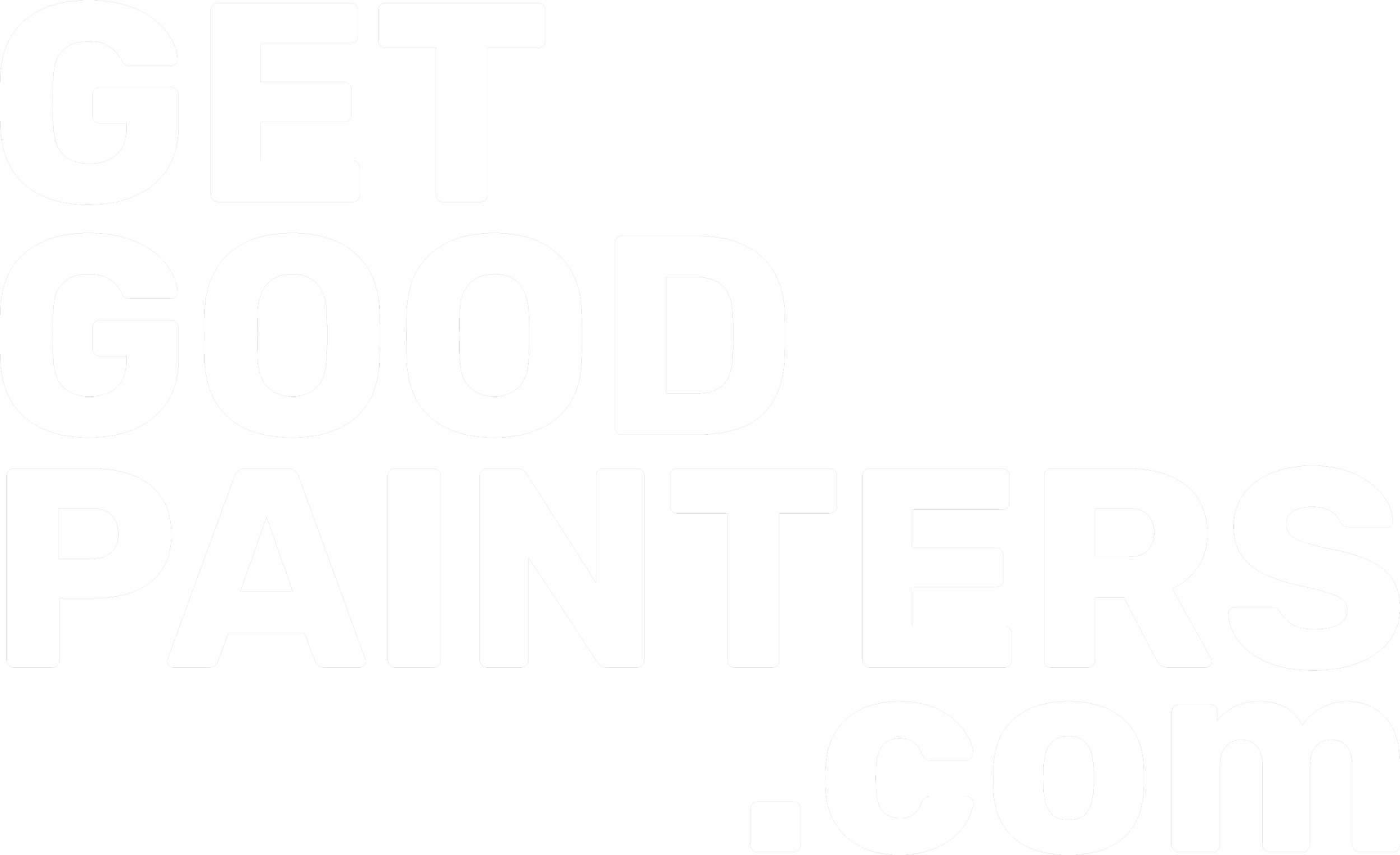 White text on a black background that reads 'Get Good Painters .com'.
