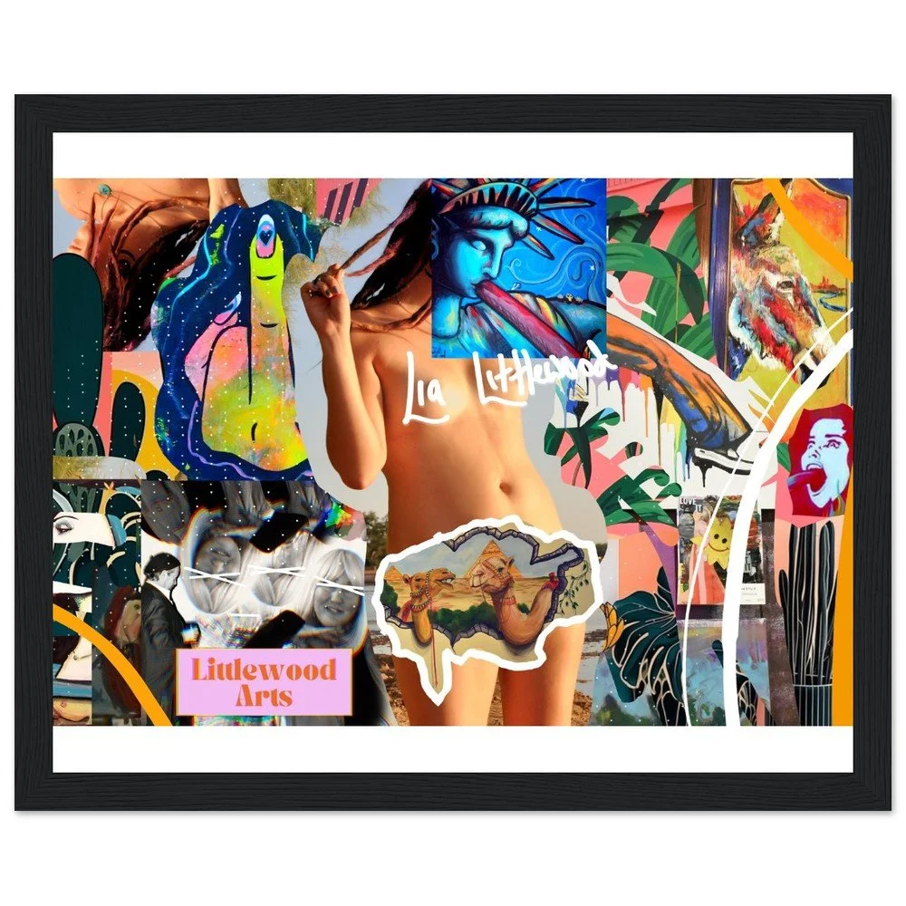 2 Collage Lia Littlewood Classic Matte Paper Wooden Framed Poster