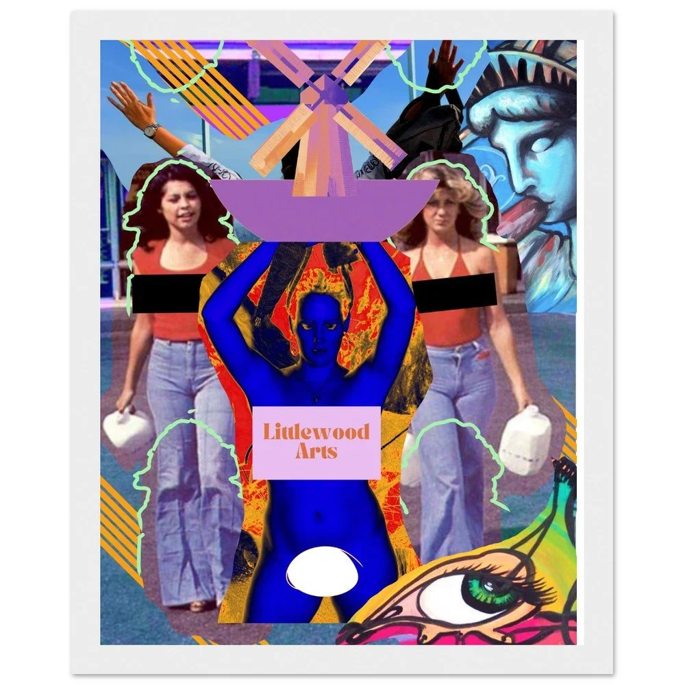 Classic Semi-Glossy Paper Wooden Framed Poster collage 3 Lia Littlewood