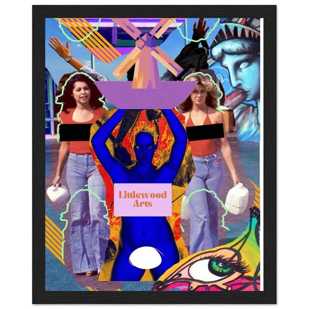 Classic Semi-Glossy Paper Wooden Framed Poster collage 3 Lia Littlewood