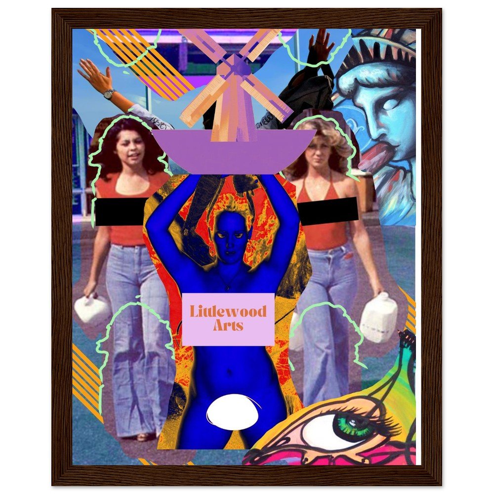 Classic Semi-Glossy Paper Wooden Framed Poster collage 3 Lia Littlewood