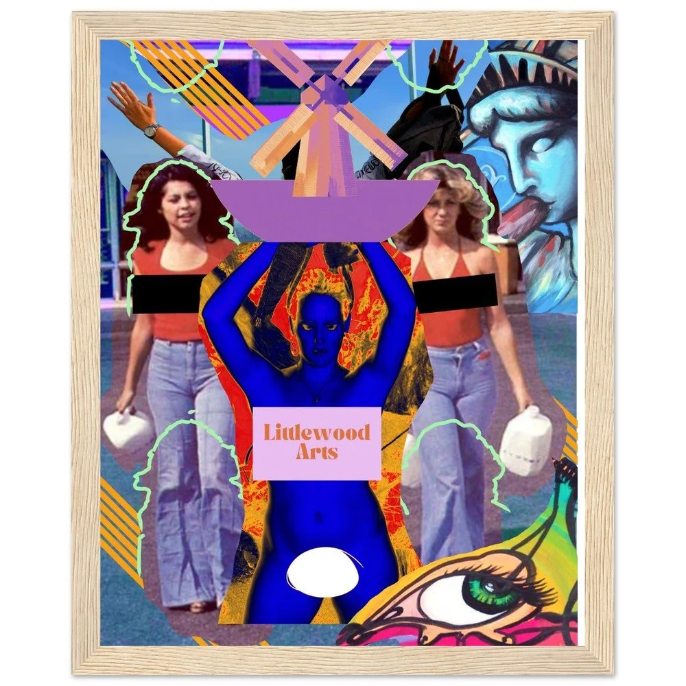 Classic Semi-Glossy Paper Wooden Framed Poster collage 3 Lia Littlewood