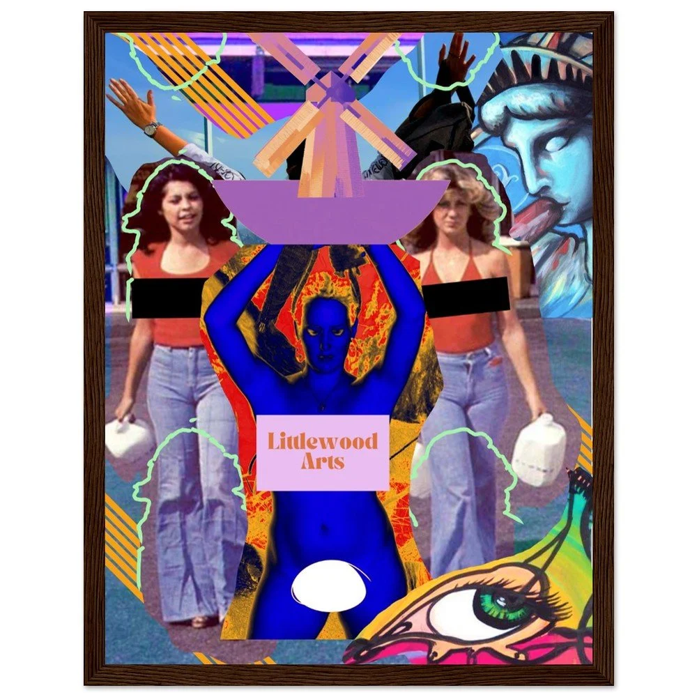 Classic Semi-Glossy Paper Wooden Framed Poster collage 3 Lia Littlewood