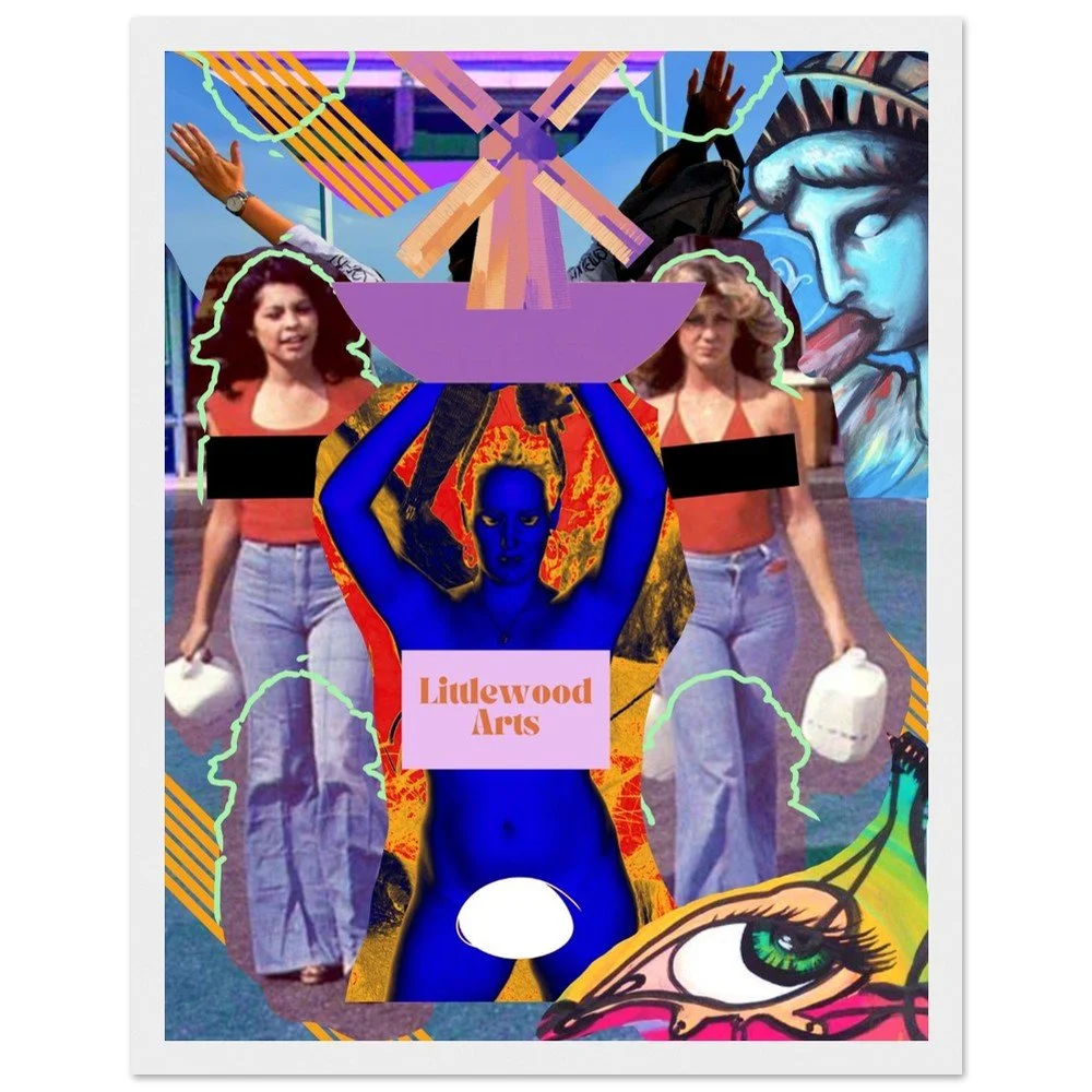 Classic Semi-Glossy Paper Wooden Framed Poster collage 3 Lia Littlewood