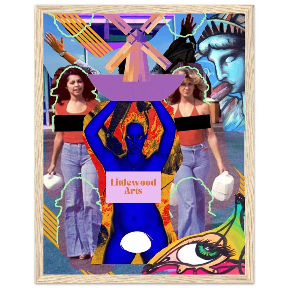 Classic Semi-Glossy Paper Wooden Framed Poster collage 3 Lia Littlewood