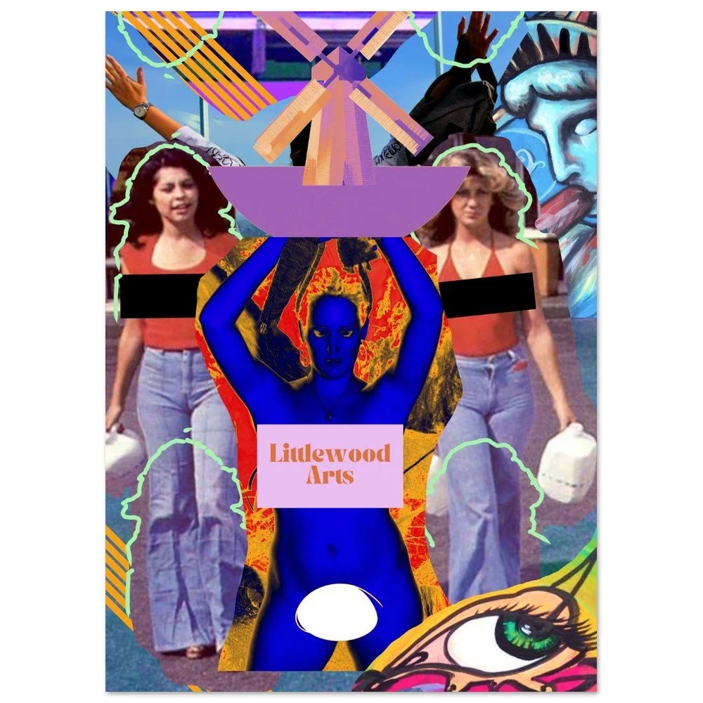 Classic Semi-Glossy Paper Poster blue small