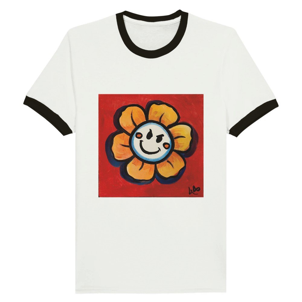 Unisex Ringer T-shirt mean flower: Lia Littlewood
