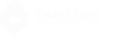 Dark Light Recordings logo with a black background and a white geometric cube design.