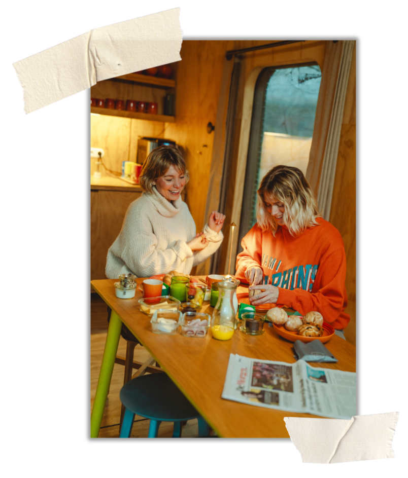 ontbijten in les cabanes