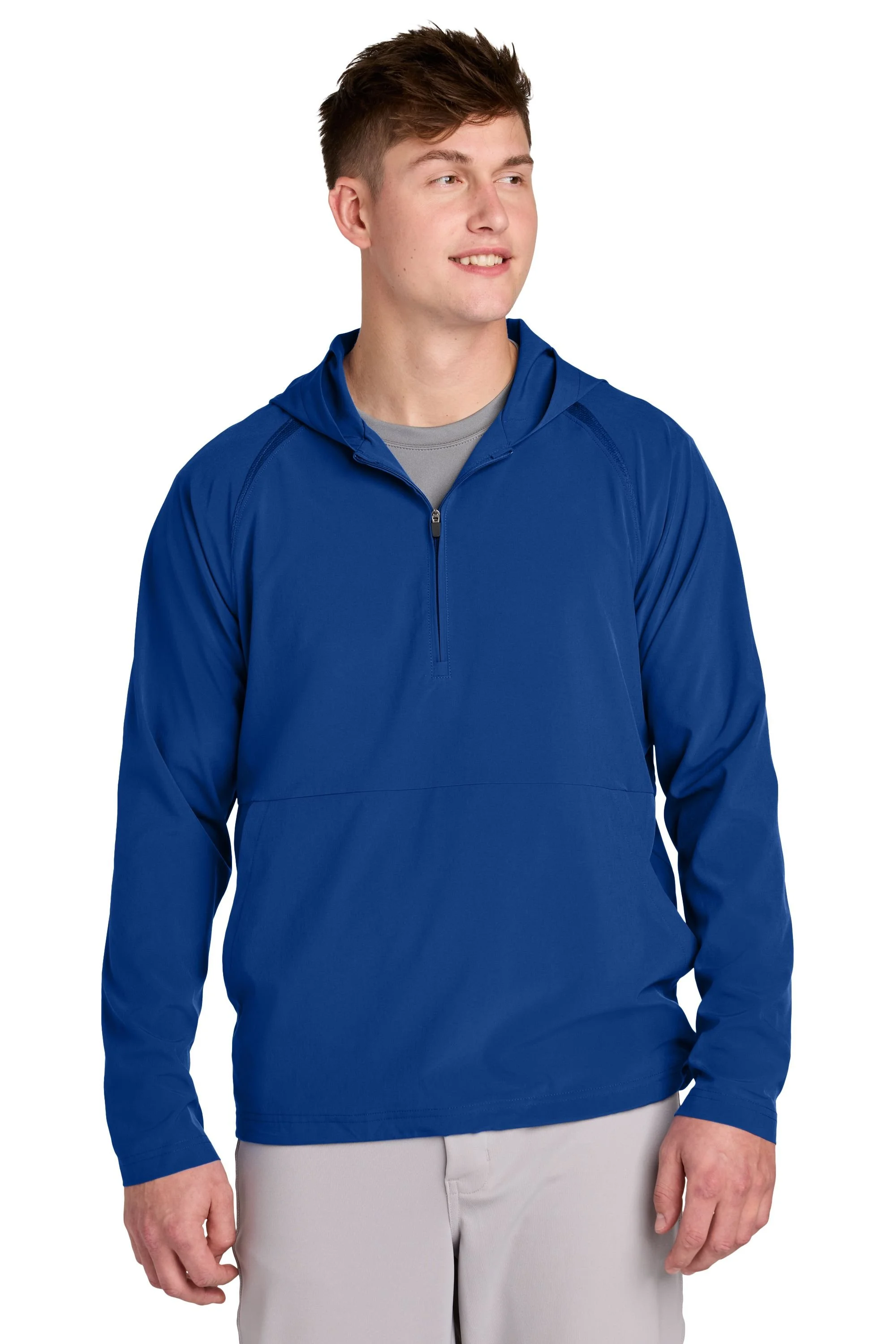 1/2-Zip Long Sleeve Hooded Jacket