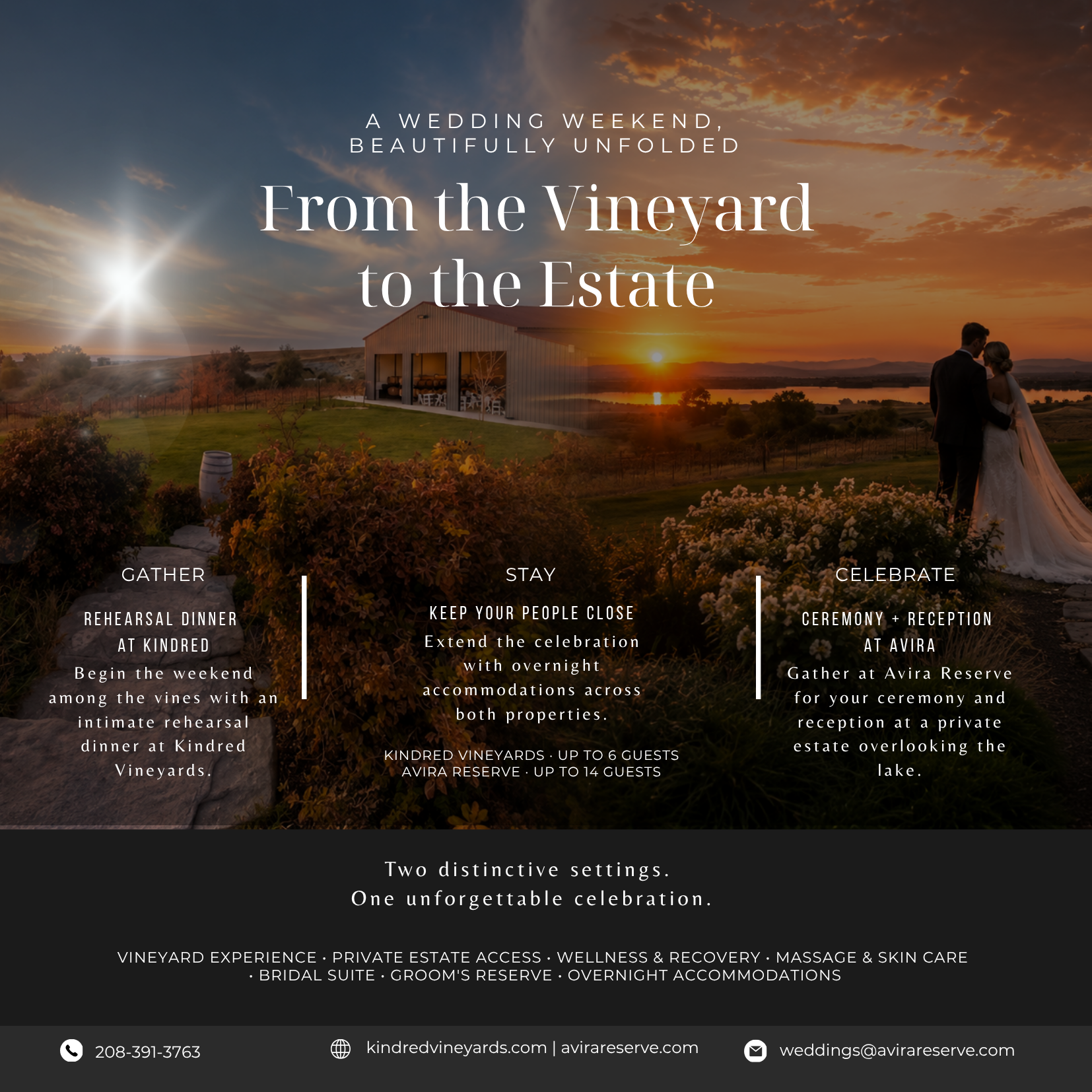 wedding venue, vineyard wedding, wedding accommodations