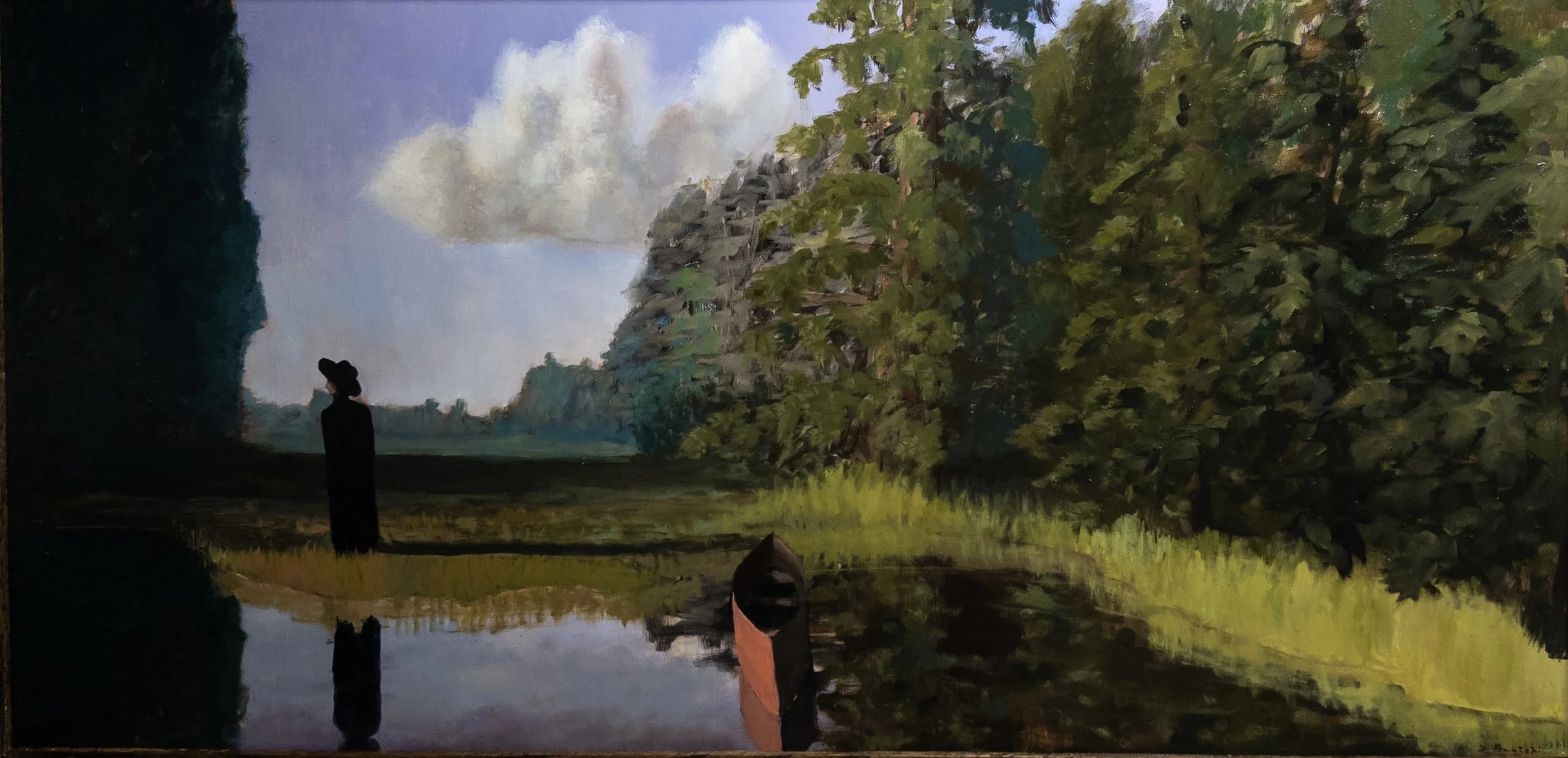 Searching, Oil on wood board