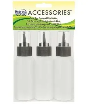 DecoArt Reusable Plastic Squeeze Writer Bottles (3)