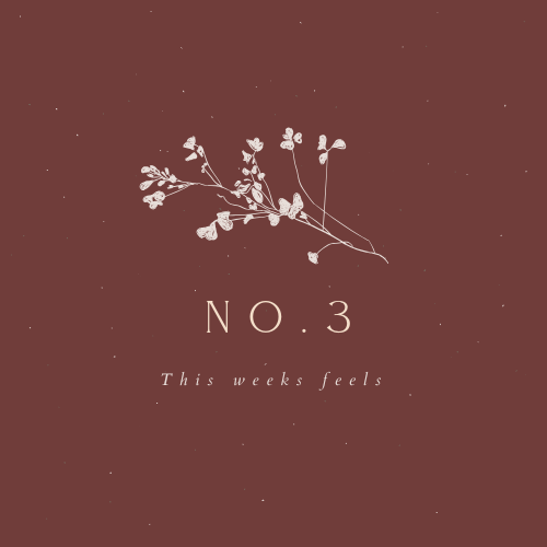 No.3 - This weeks feels