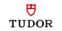 Tudor logo with a red shield and black text