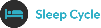 Icon of a person sleeping in a bed with the text 'Sleep Cycle'