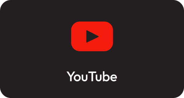 YouTube logo on a black background