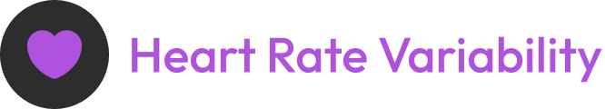 Purple heart icon with the text 'Heart Rate Variability' in purple