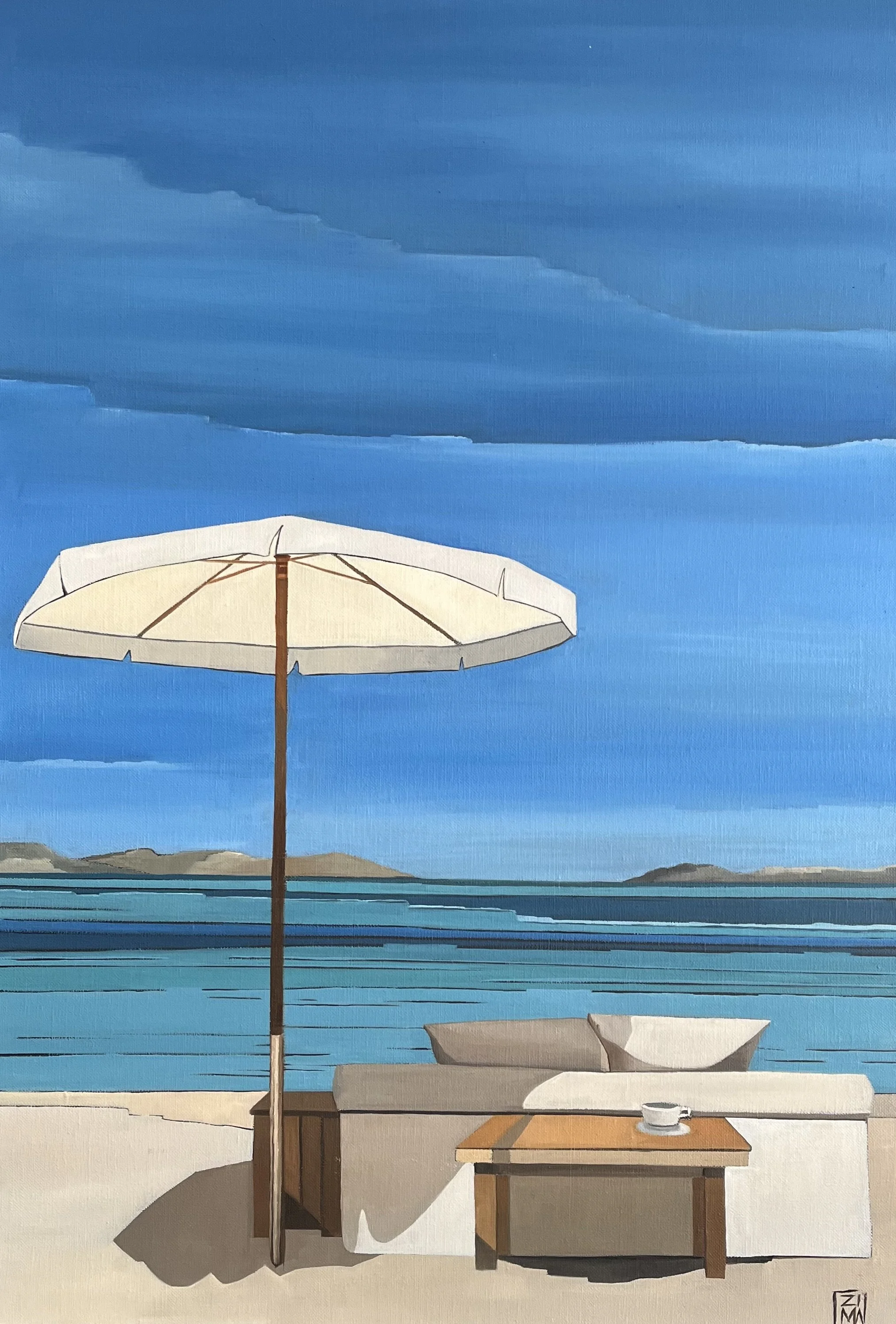 Christine Zima | Le bain de soleil (estampe)