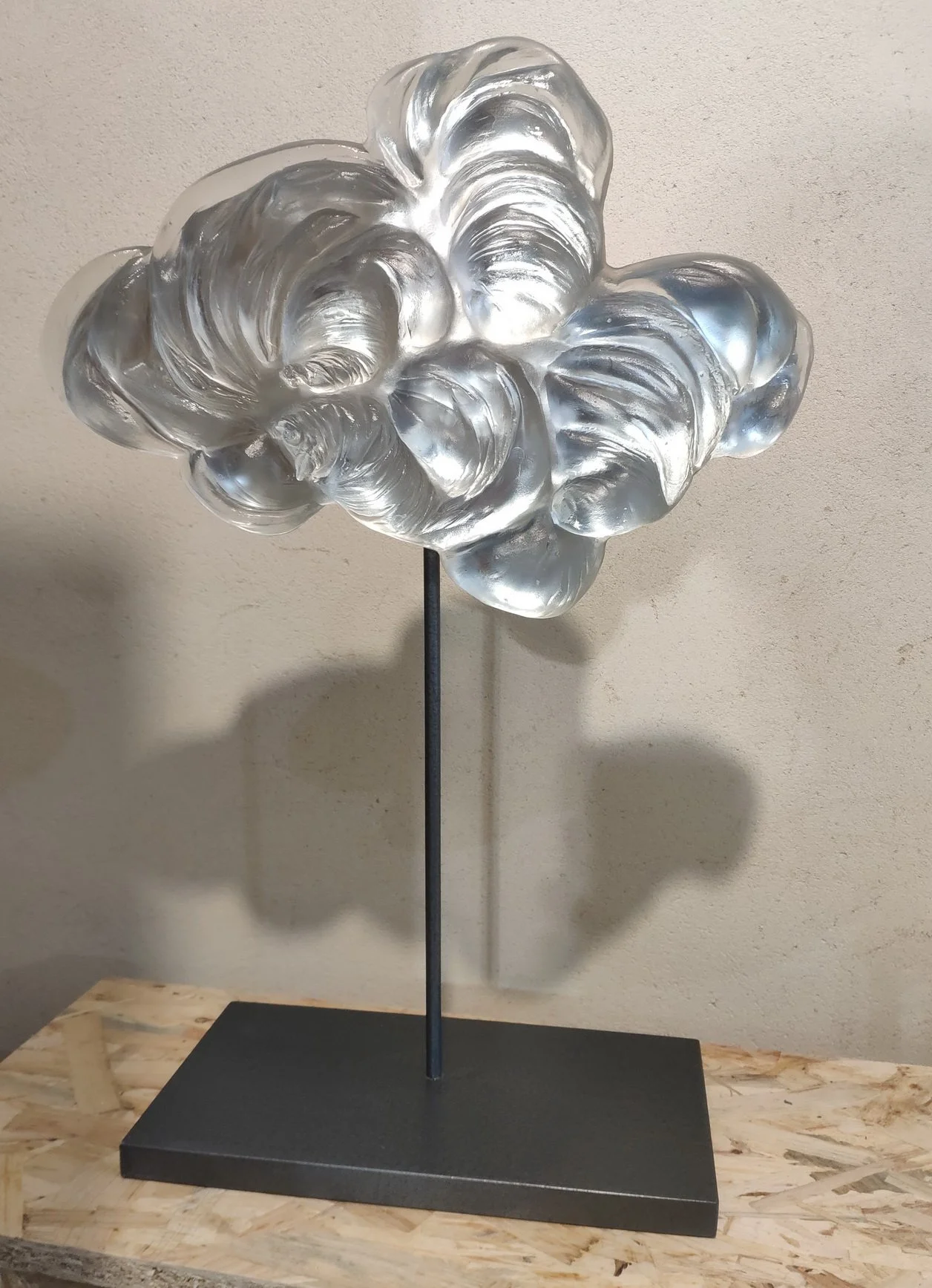 Nuage 2021-36 x 25 - Miroir, verre, socle bois metal.jpg