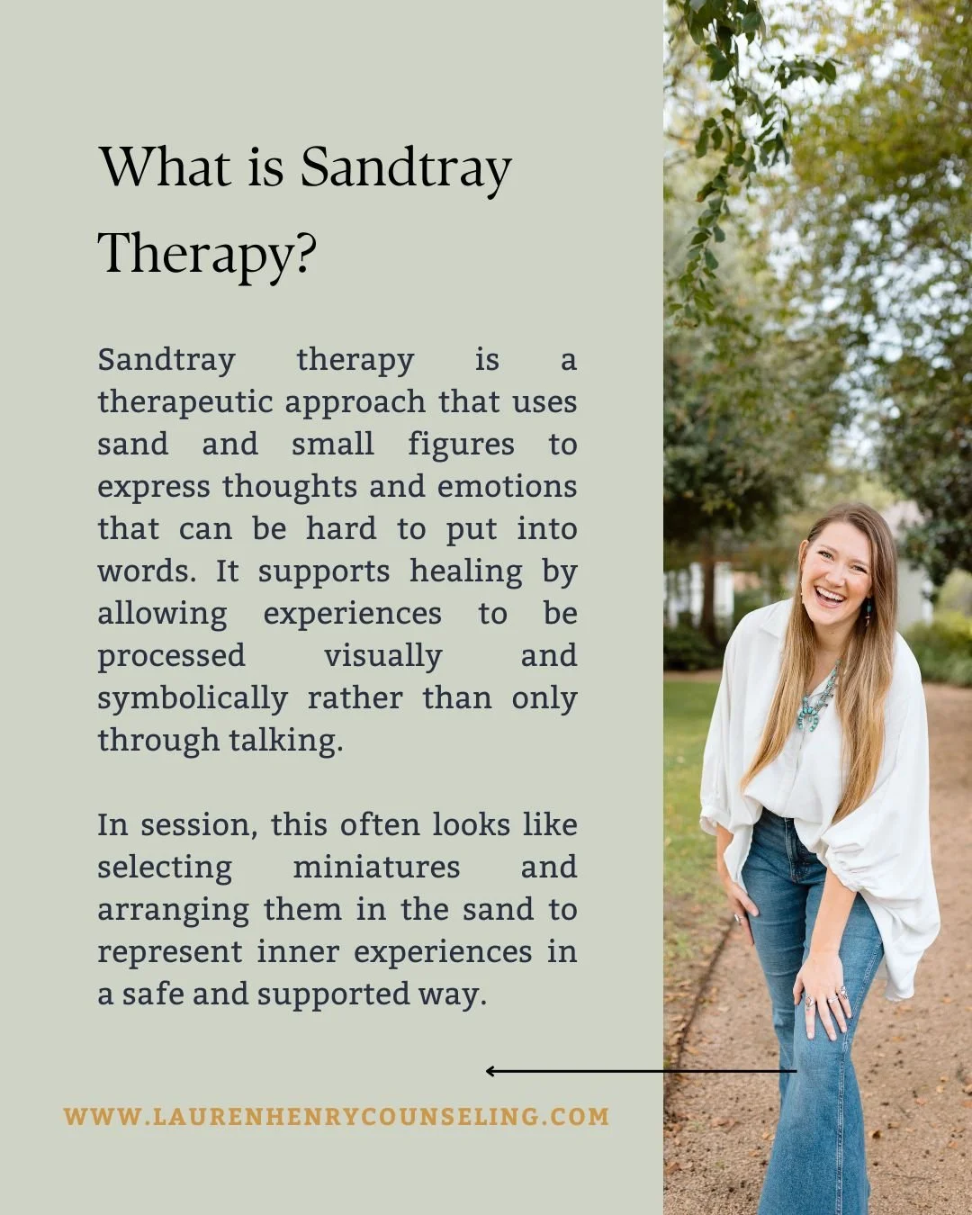 This work is visual, gentle, and supportive. Sandtray therapy can help you explore thoughts and feelings that are hard to put into words. 

If this approach feels like a next step for you, I am currently accepting new clients. Link in bio to connect.
