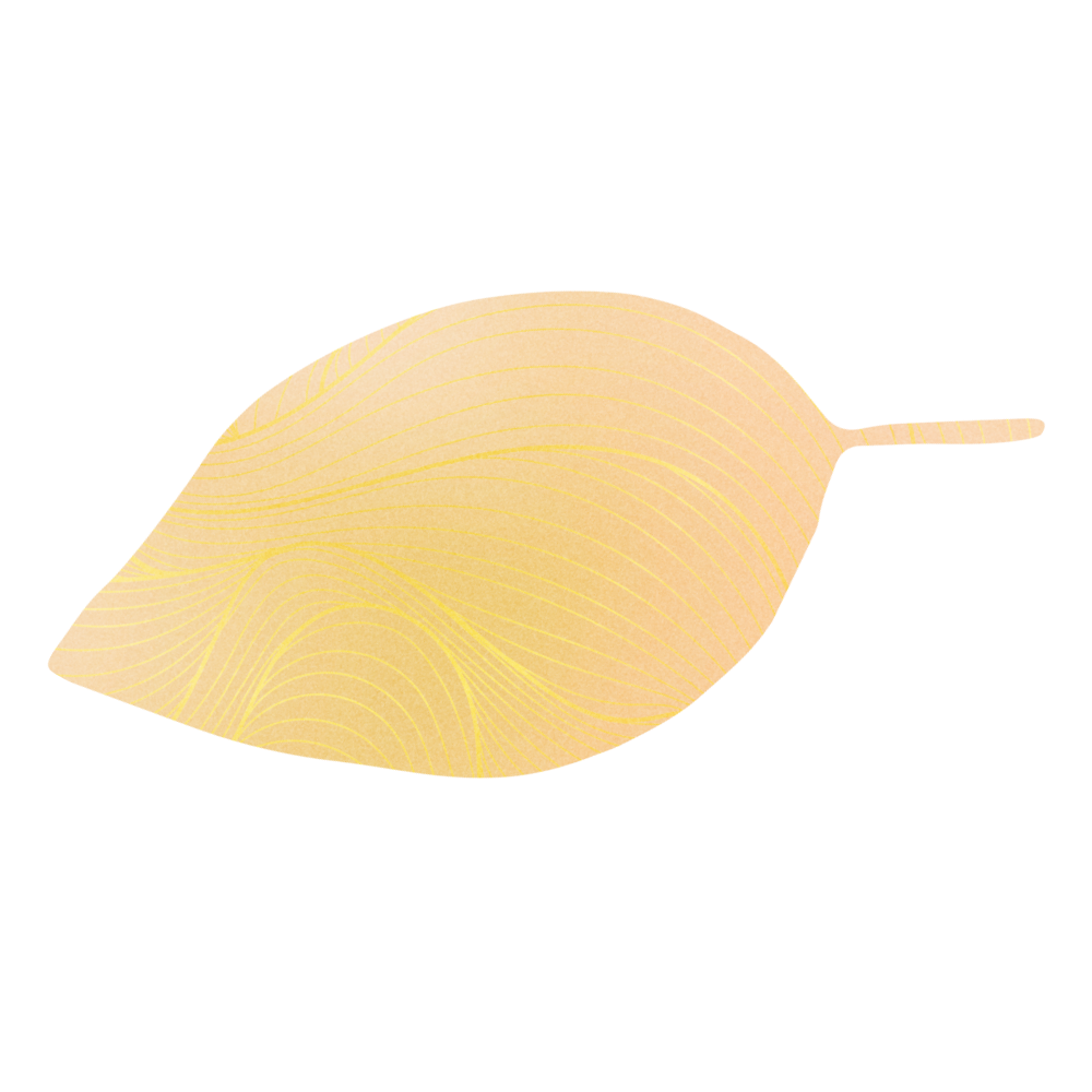 A beige leaf with subtle yellow vein patterns.
