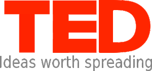 TED logo in red and gray with the tagline 'Ideas worth spreading'.