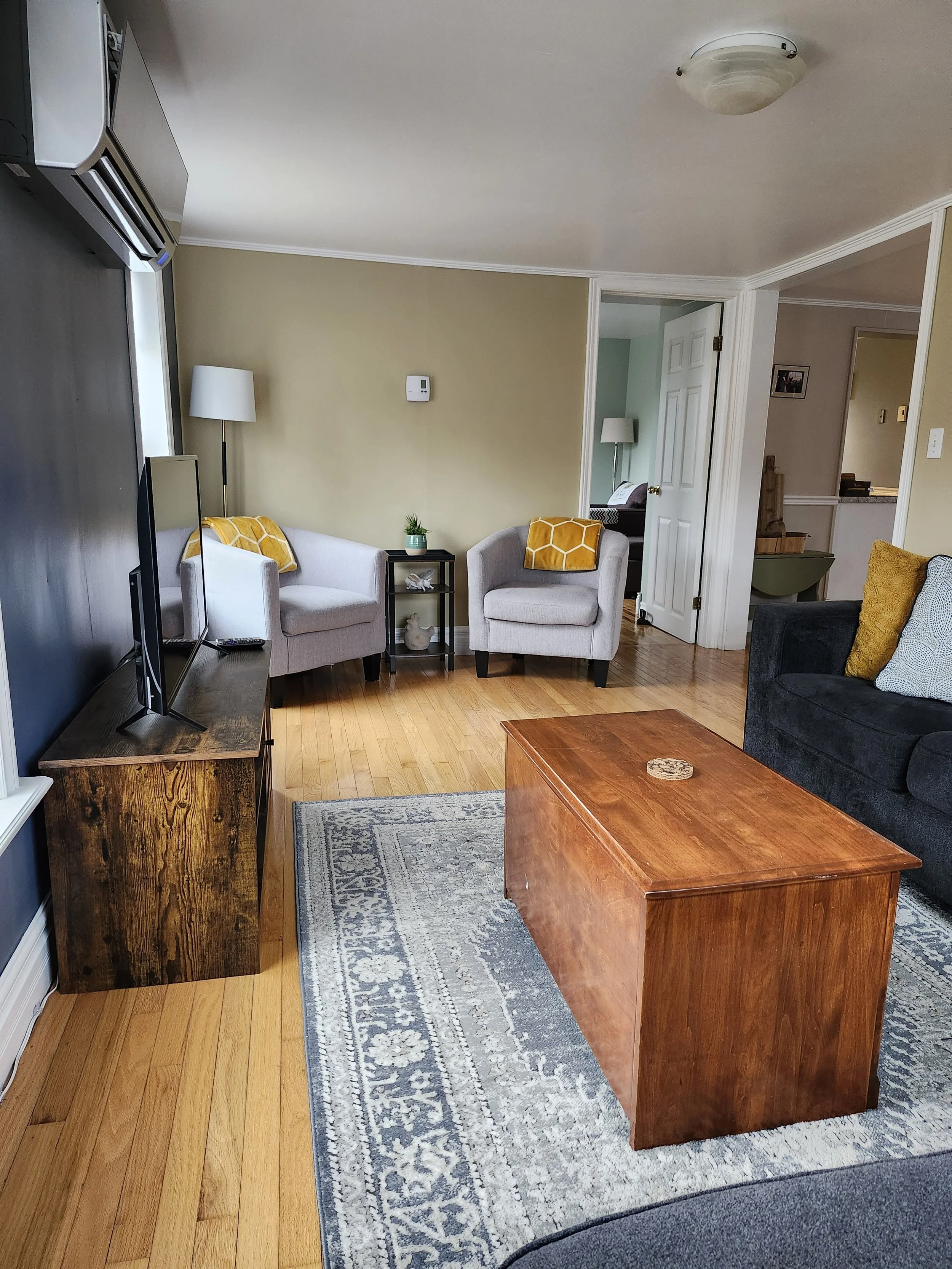 A comfortable place to unwind, relax, and enjoy a cozy night in.