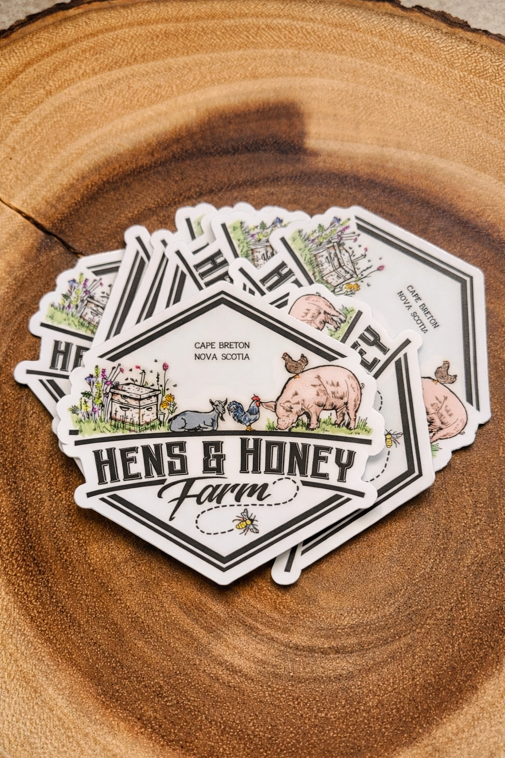 Hens & Honey Farm Logo Sticker