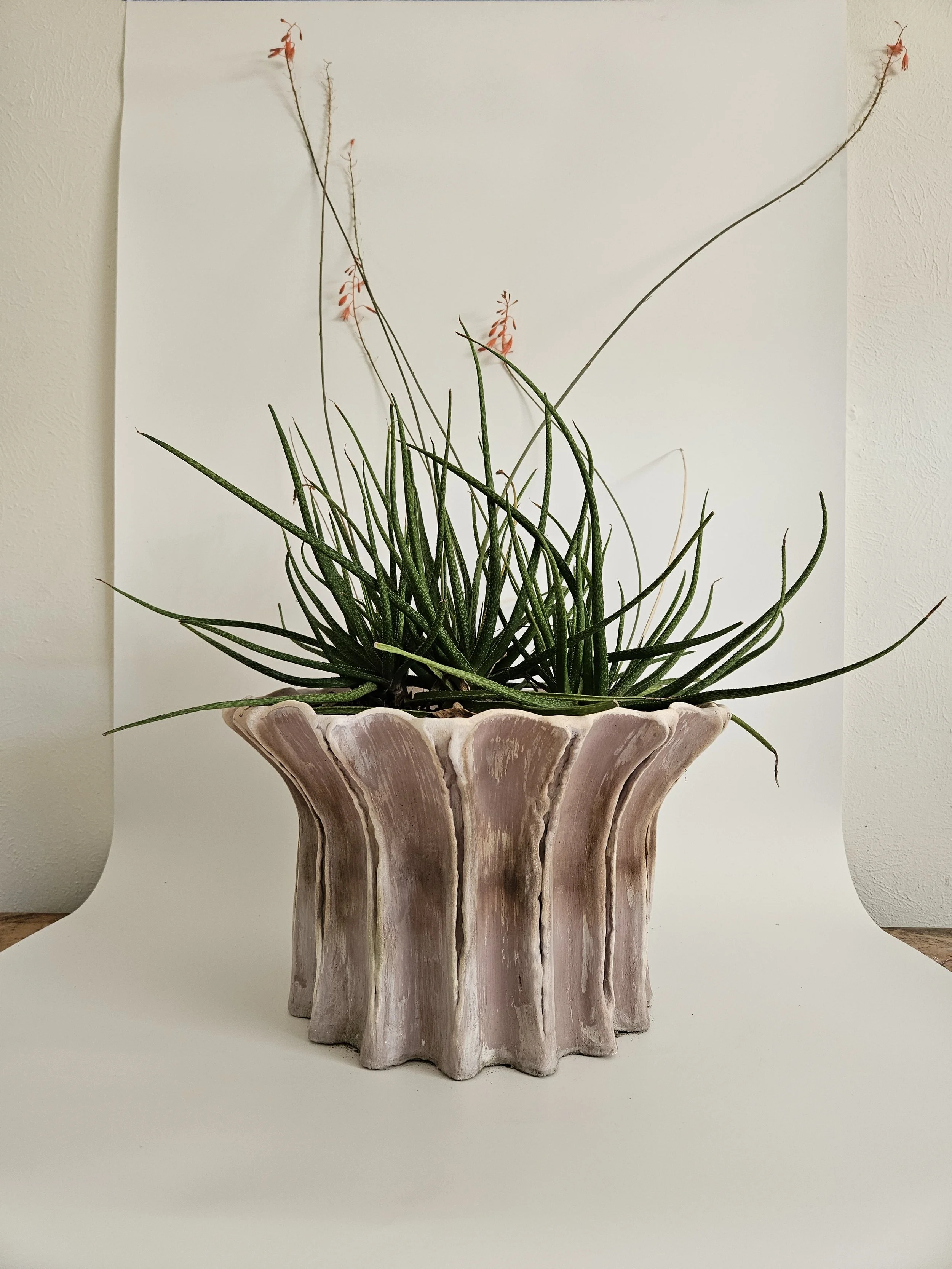 Columned Vessel, 2025
stoneware with colored slip
9" x 14"