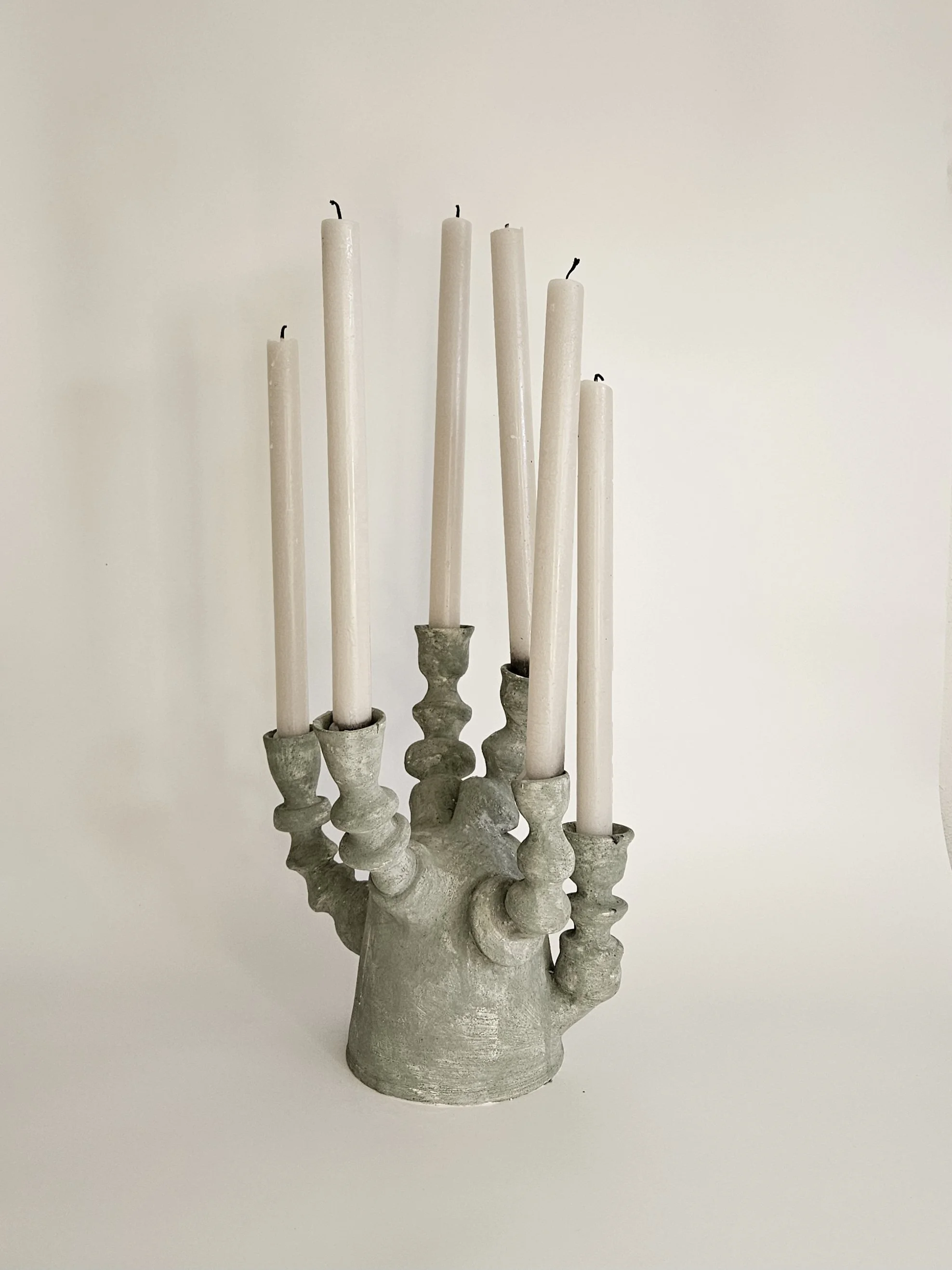 Candelabra, 2025
stoneware with lime wash finish
10" x 10"