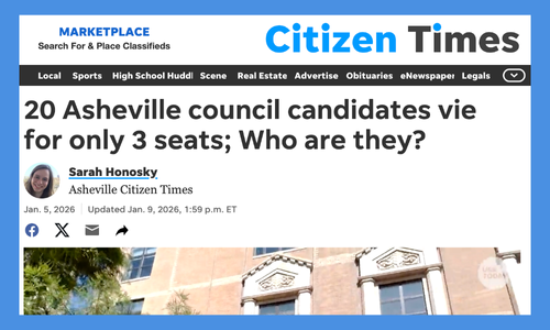 Asheville Citizen Times: 20 Asheville council candidates vie for only 3 seats; Who are they?