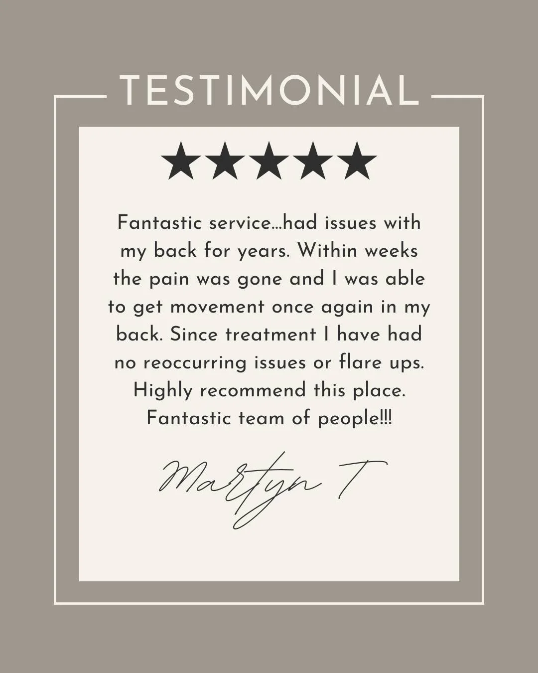 Lovely review for @wellspine_ who can be found on Platform 6 at the Station House. 

If you want to get your back looked at once and for all, book in with Taran today!

Link in bio 👆

#Wellspine #BackPain #MarketHarborough