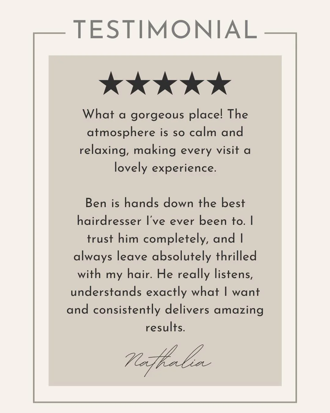 "Hands down the best hairdresser I've ever been to." Nathalia said it, and we're very proudly repeating it 🤎 Thank you for the lovely review!

#ClientLove #StationHouseCollective #GreatGlen #MarketHarborough