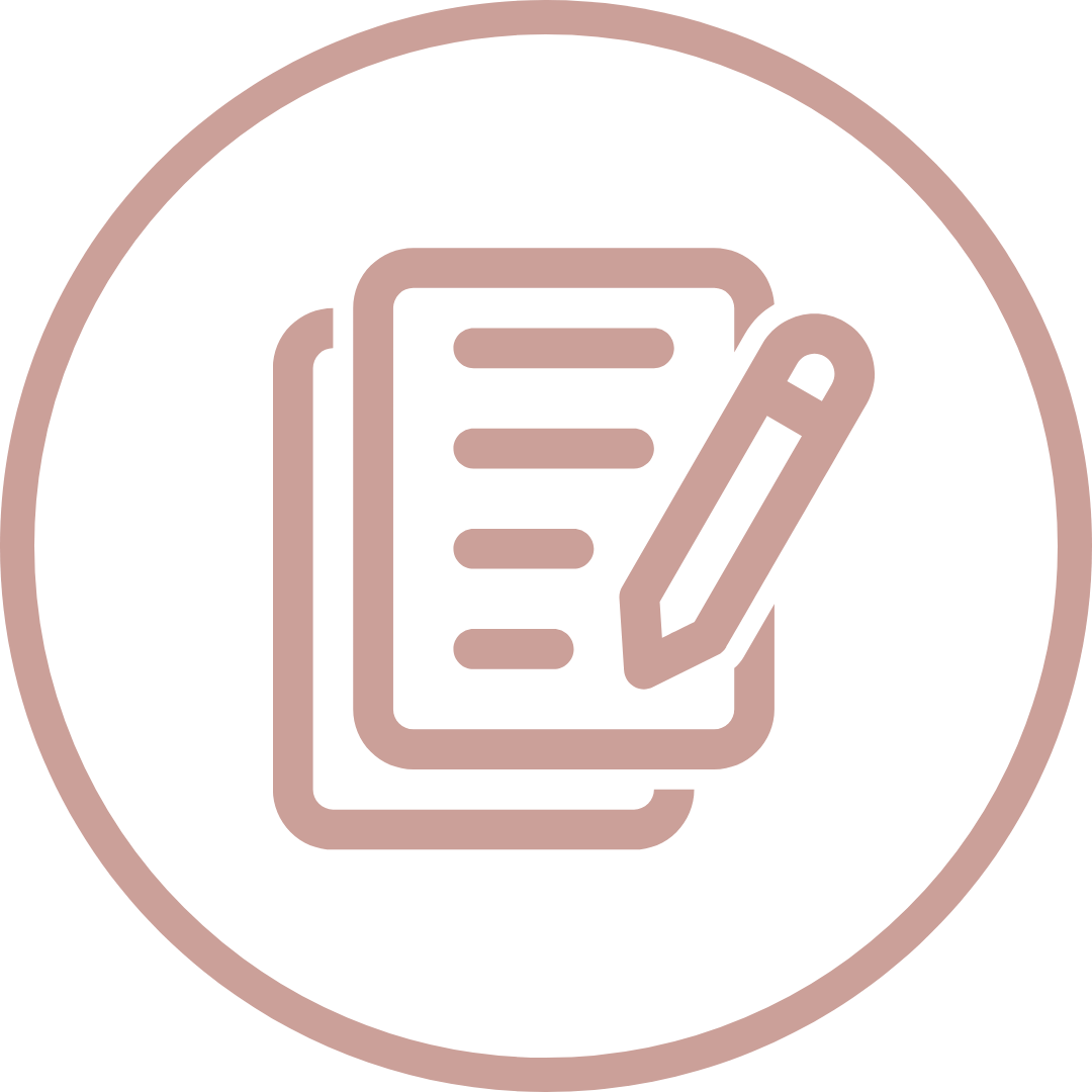 Icon of forms with a pencil