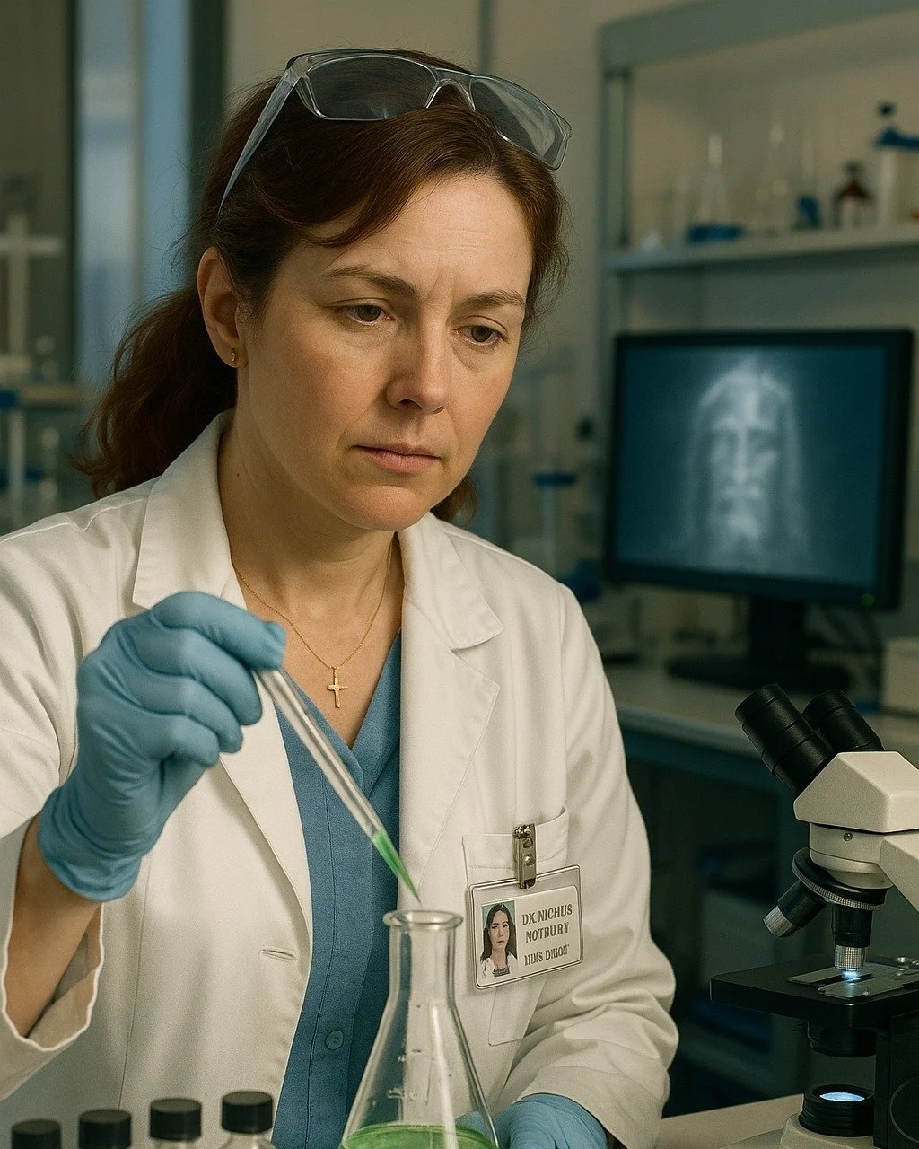 Meet chemist Dr. Nicole McHenry, the protagonist of The Shrouded Truth. #Newbooks #Books #Danbrown #thriller #shroudofturin #knightstemplar