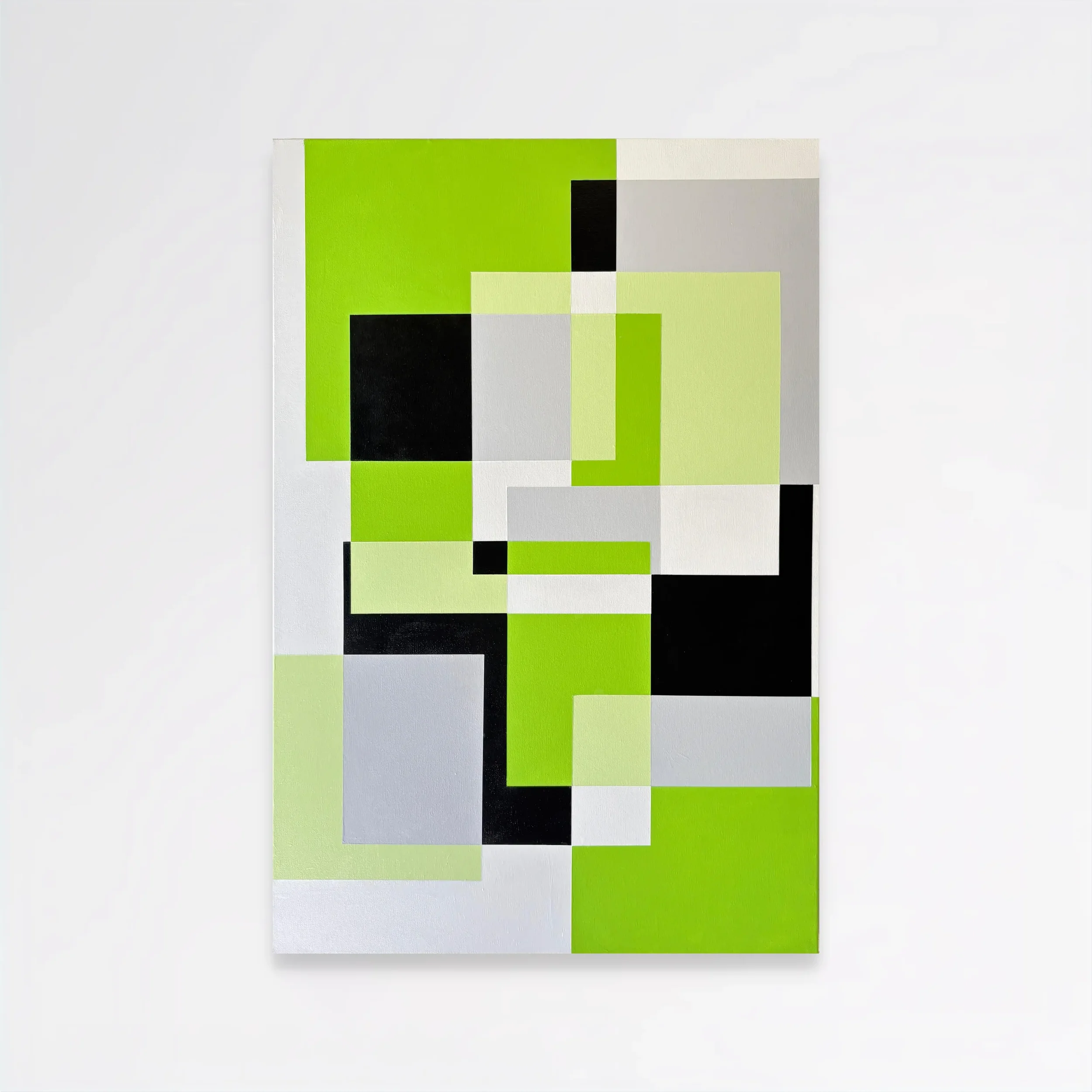 Lime Bossa, 2026. Acrylic on gallery-wrapped canvas - 36x24x1.5 in.