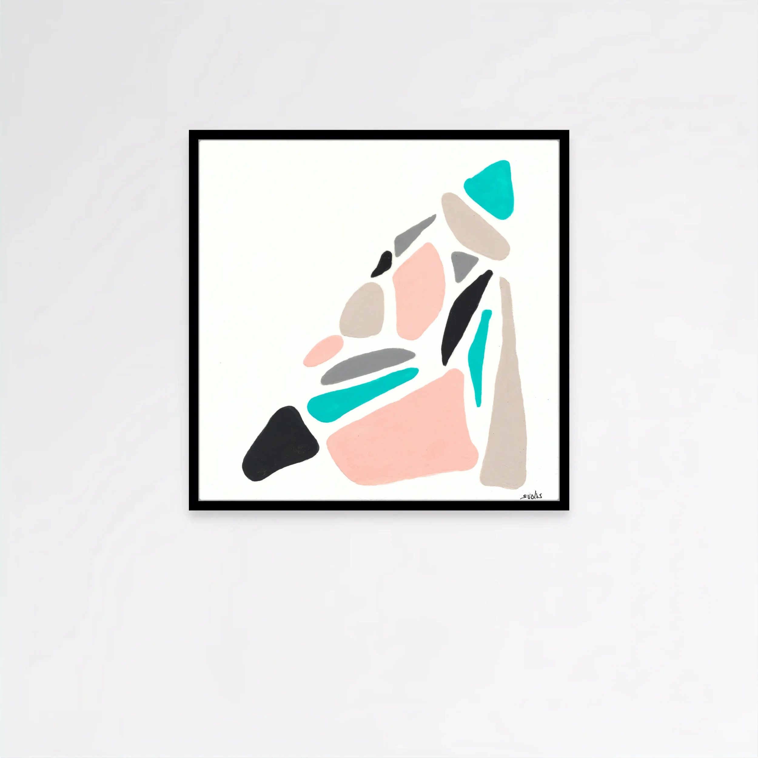 Terrazzo, 2025. Acrylic on panel - 12x12 in.