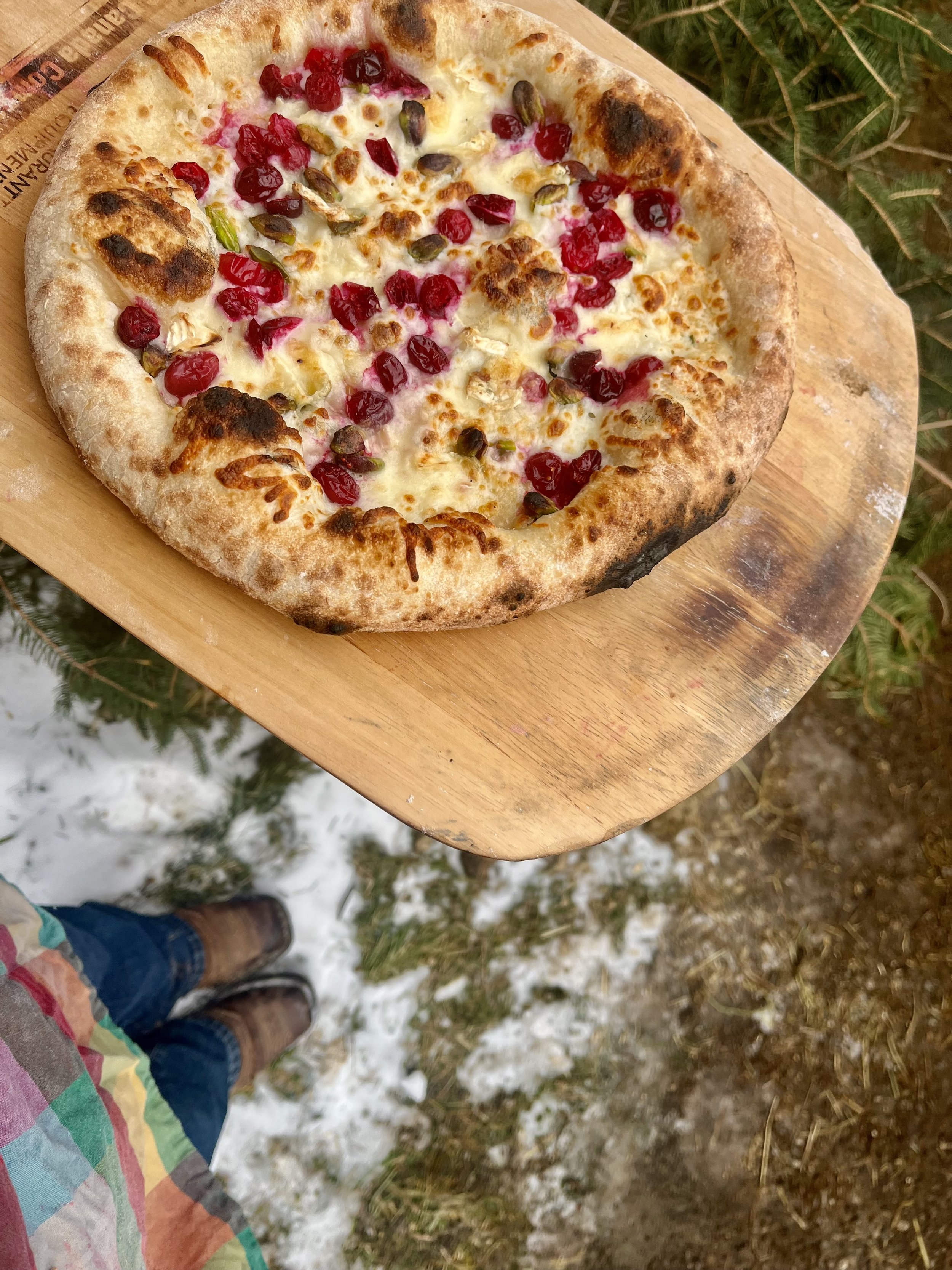 Holiday special - Ontario cranberries, pistachios, brie and hot honey 