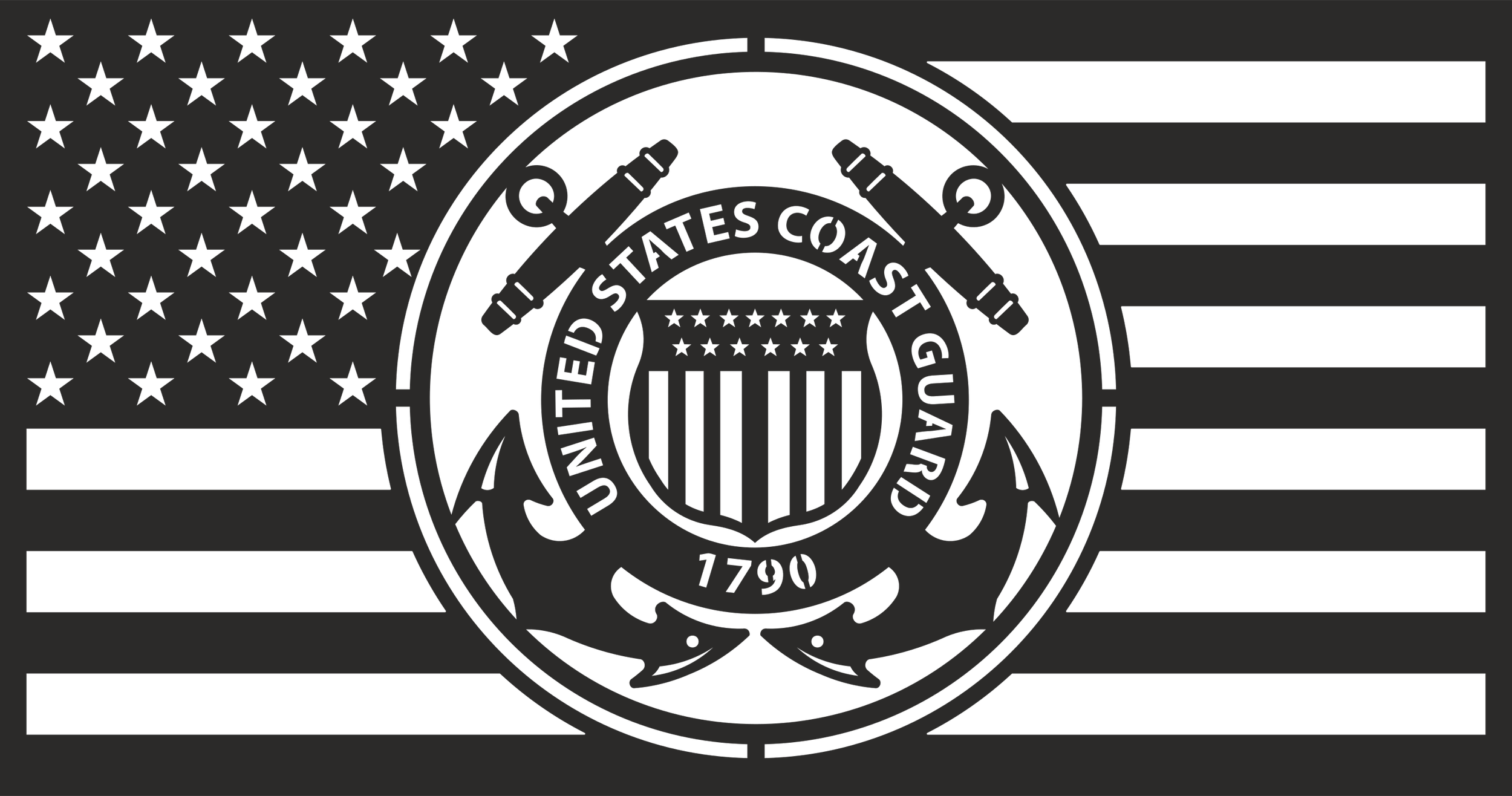 United States Coast Guard 1770 Flag