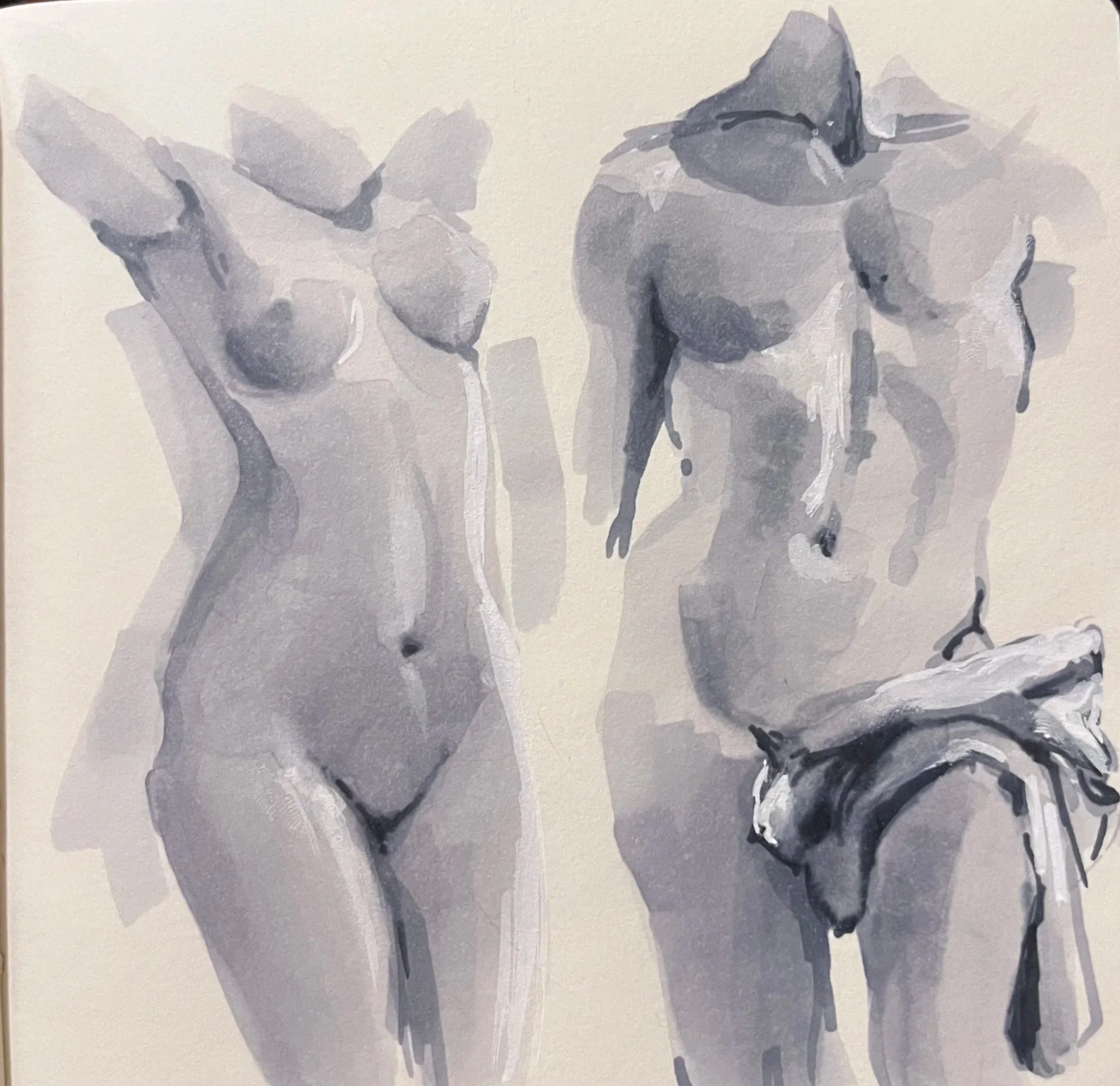 Marble Statue / Alcohol Marker