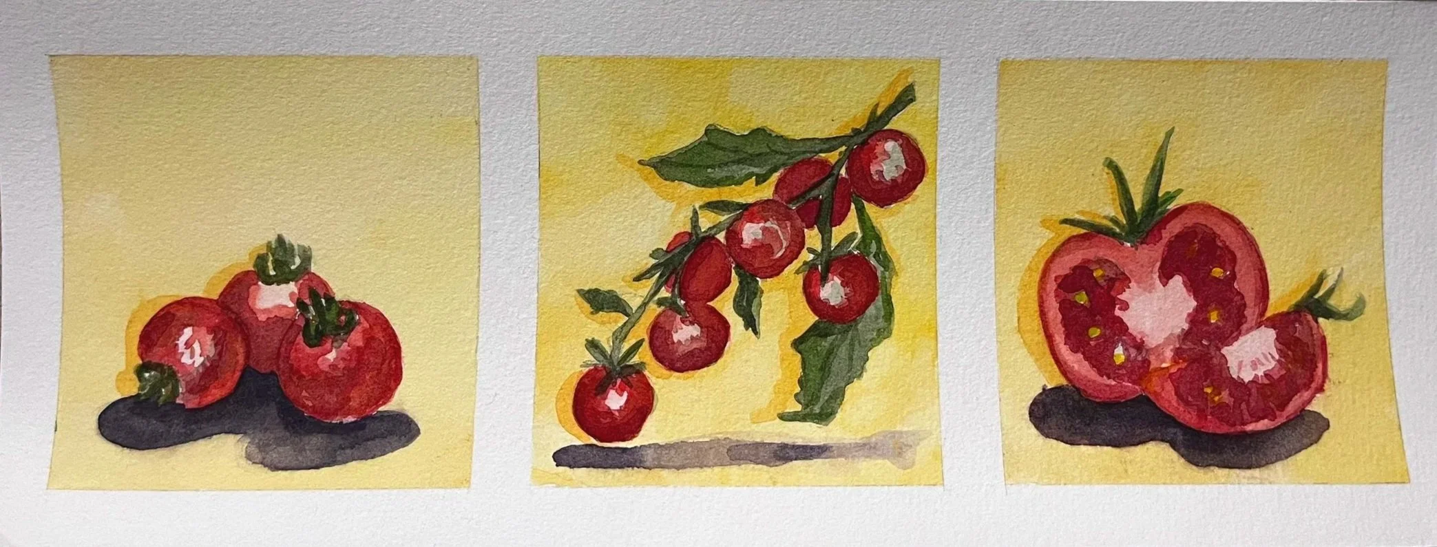 Tomato Triptych / Watercolor