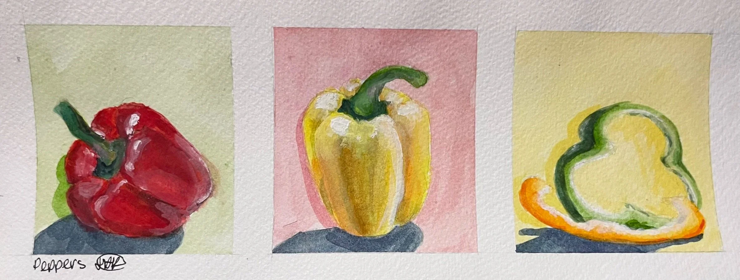 Pepper Triptych / Watercolor
