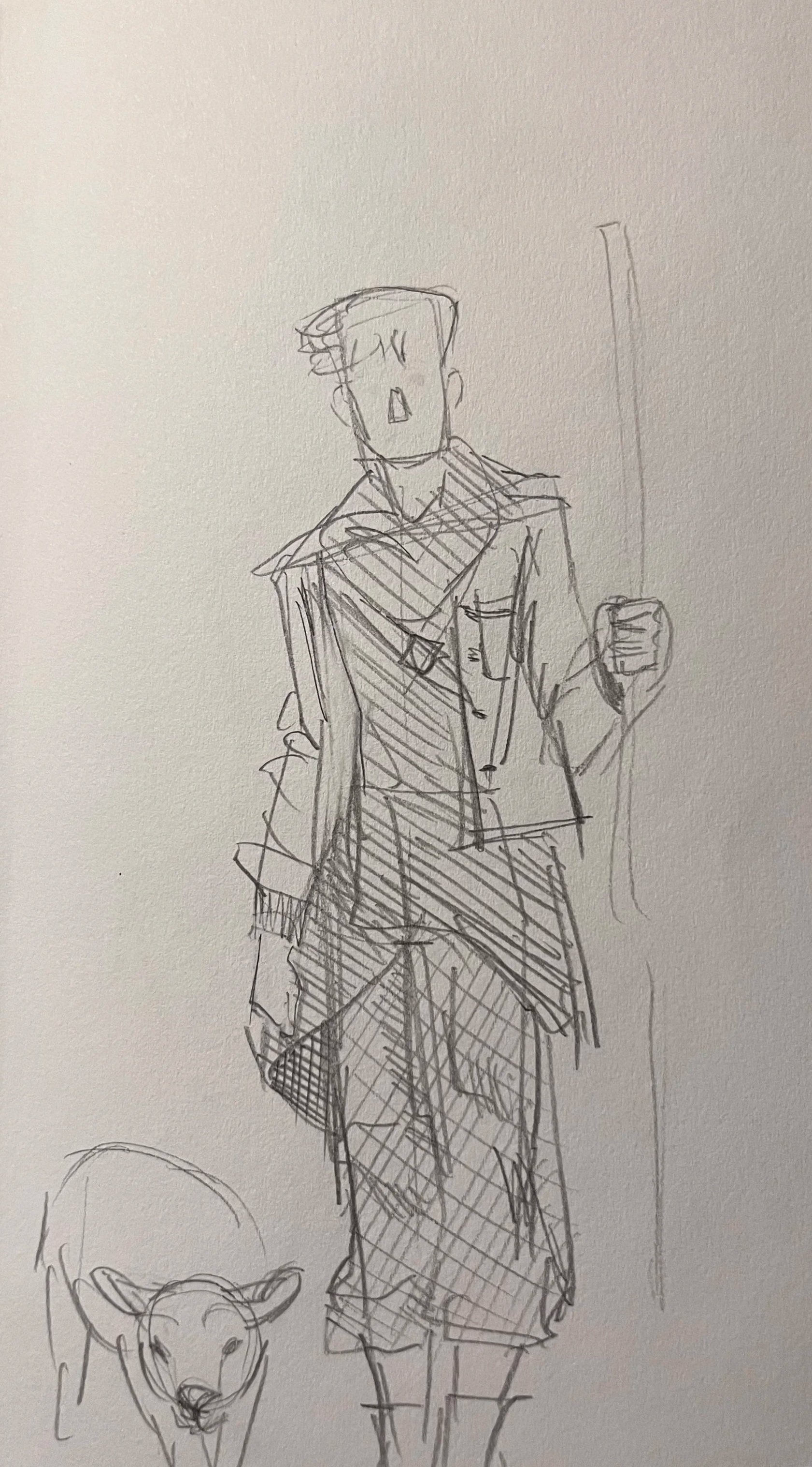 Wandering Shepard / Pencil Sketch