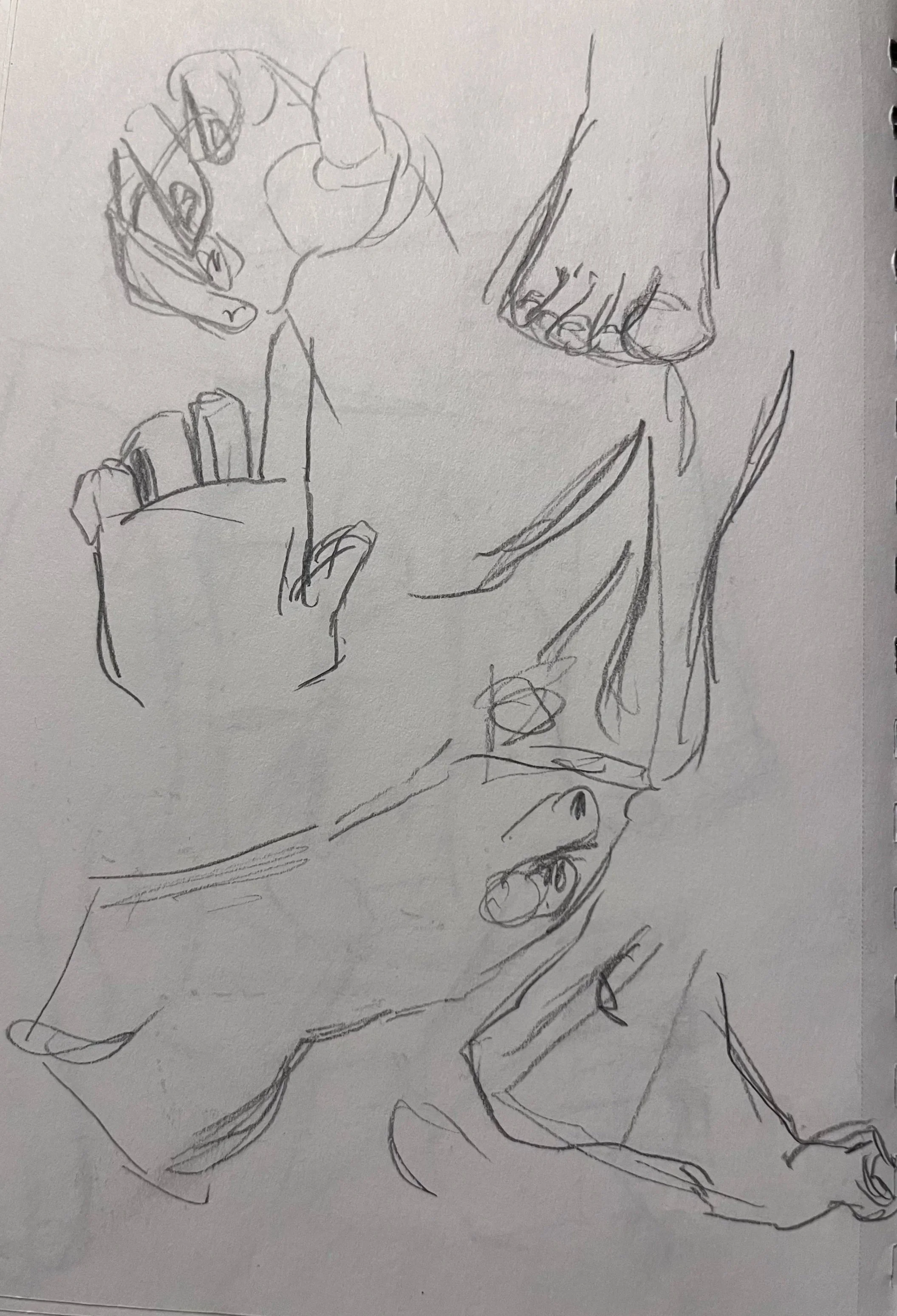 Hands and Feet II / Pencil Sketch