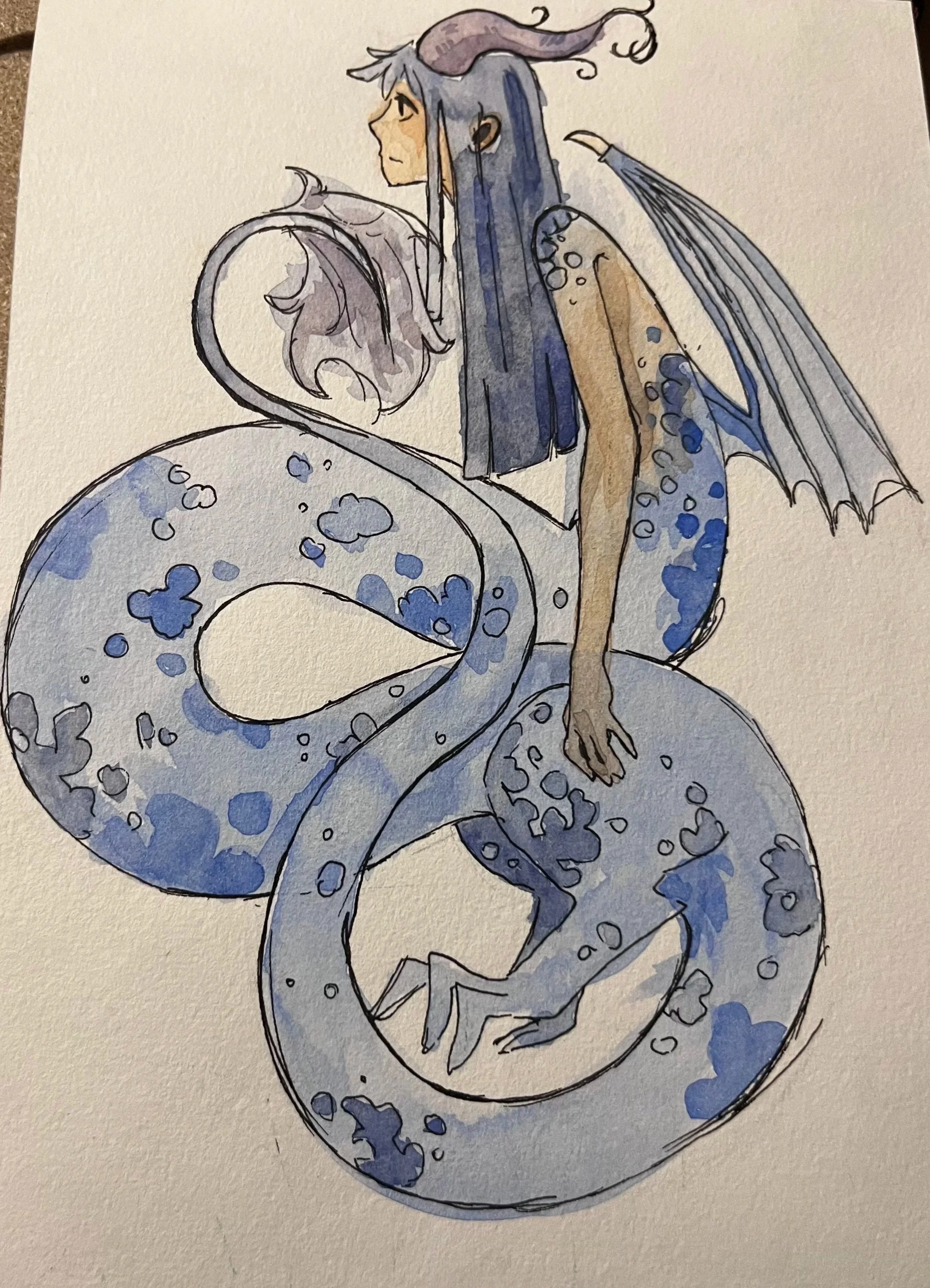 Dragoness / Watercolor 