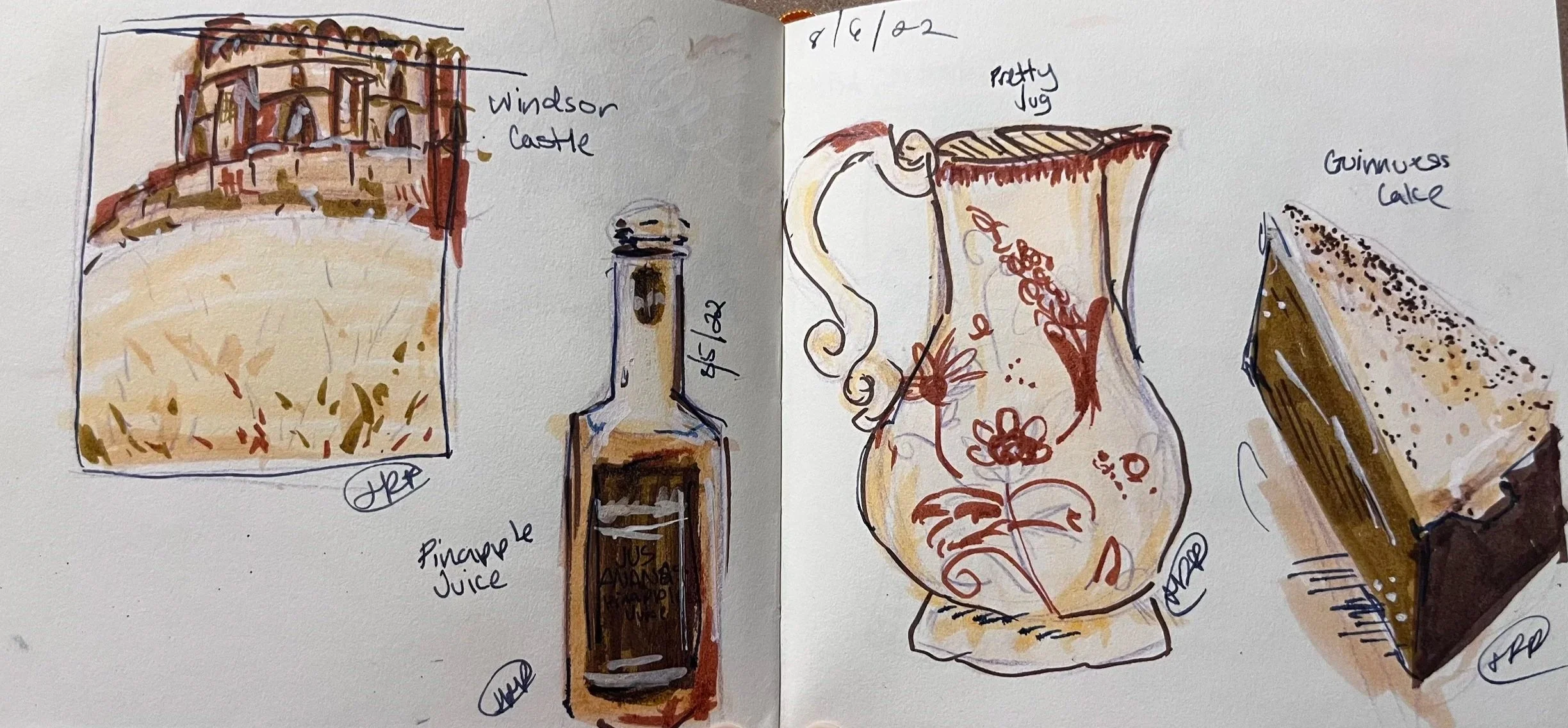 French Journal I / Ink and Marker